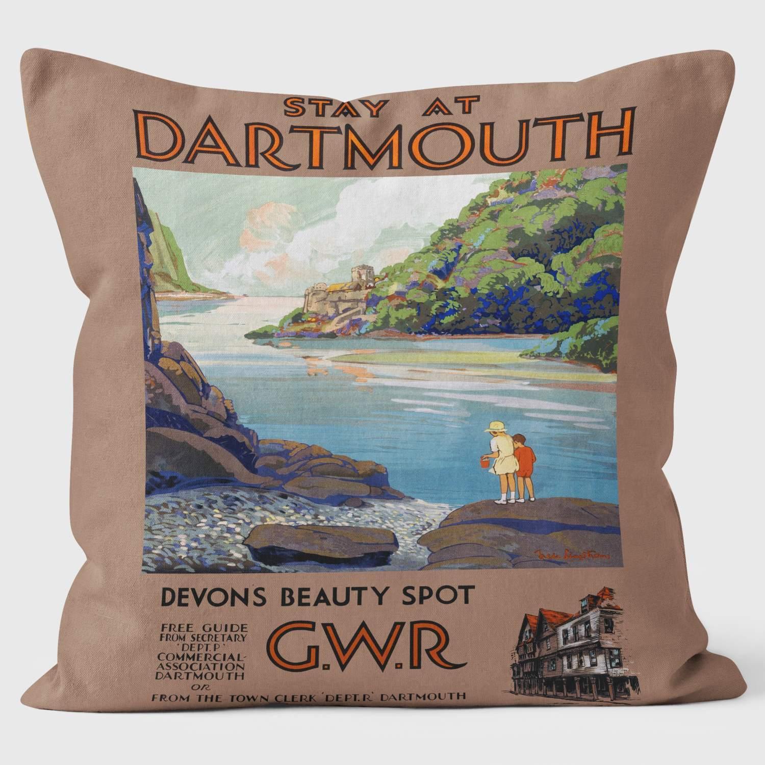 Stay At Dartmouth GWR 1930s - National Railway Museum Cushion - Handmade Cushions UK - WeLoveCushions