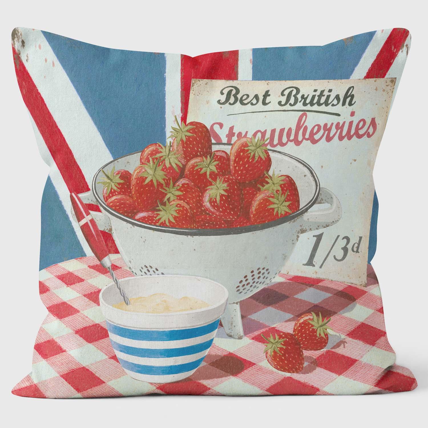 Strawberries - Martin Wiscombe Cushion - Handmade Cushions UK - WeLoveCushions