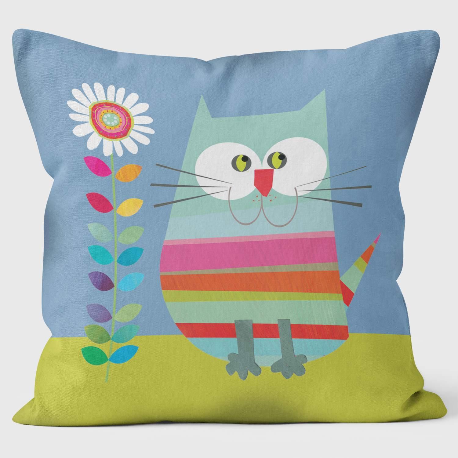 Stripy Cat - Kali Stileman Cushion - Handmade Cushions UK - WeLoveCushions