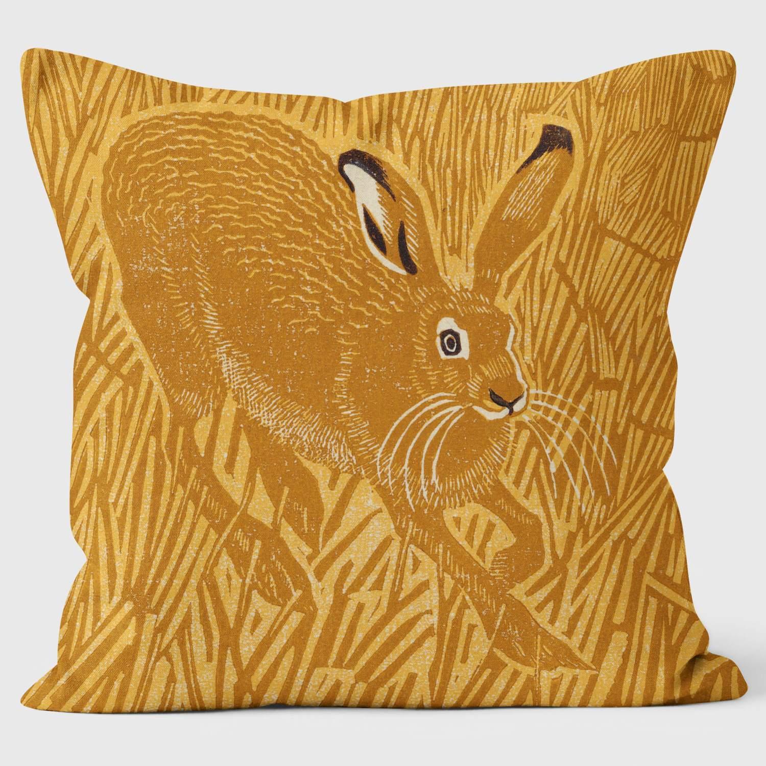 Stubble Hare - Robert Gillmor Cushion - Handmade Cushions UK - WeLoveCushions