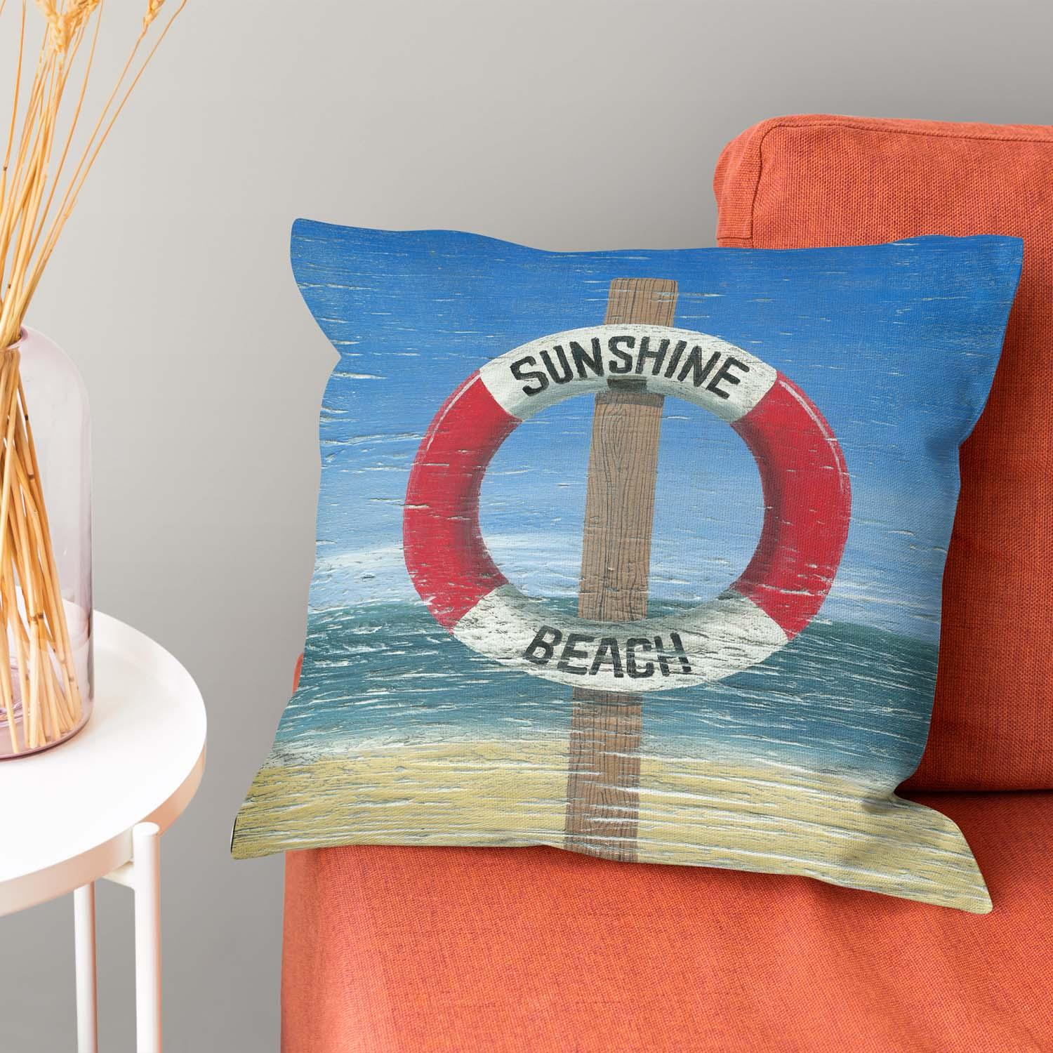 Sunshine Beach - Martin Wiscombe - Art Print Cushion