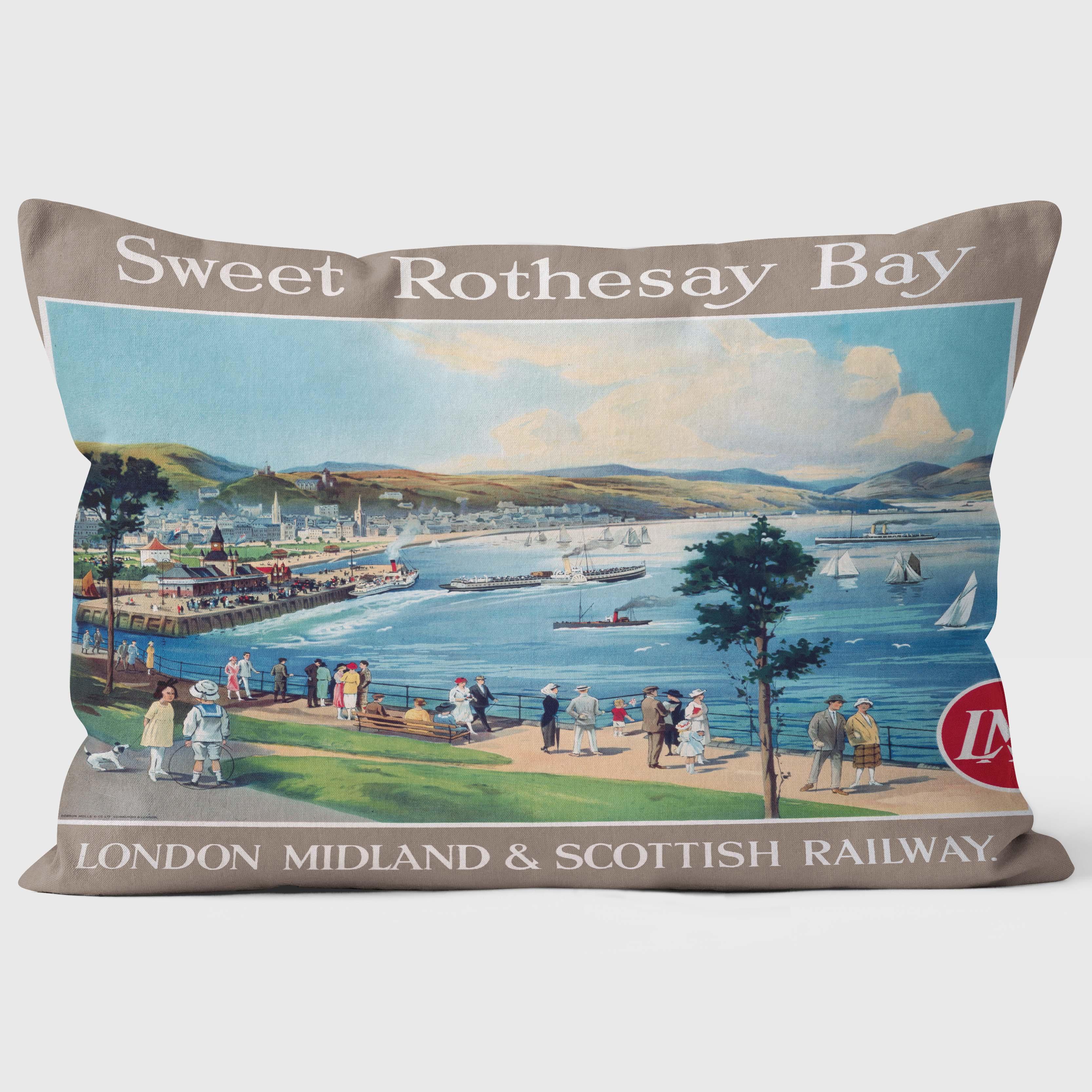 Sweet Rothesay Bay ,LMS 1923 -1947- National Railway Museum Cushion - Handmade Cushions UK - WeLoveCushions
