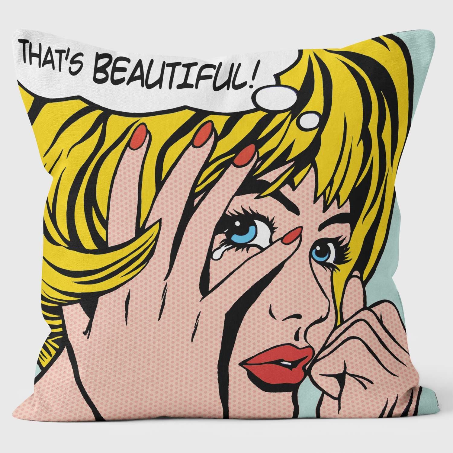Thats Beautiful - Youngerman Art Cushions - Handmade Cushions UK - WeLoveCushions