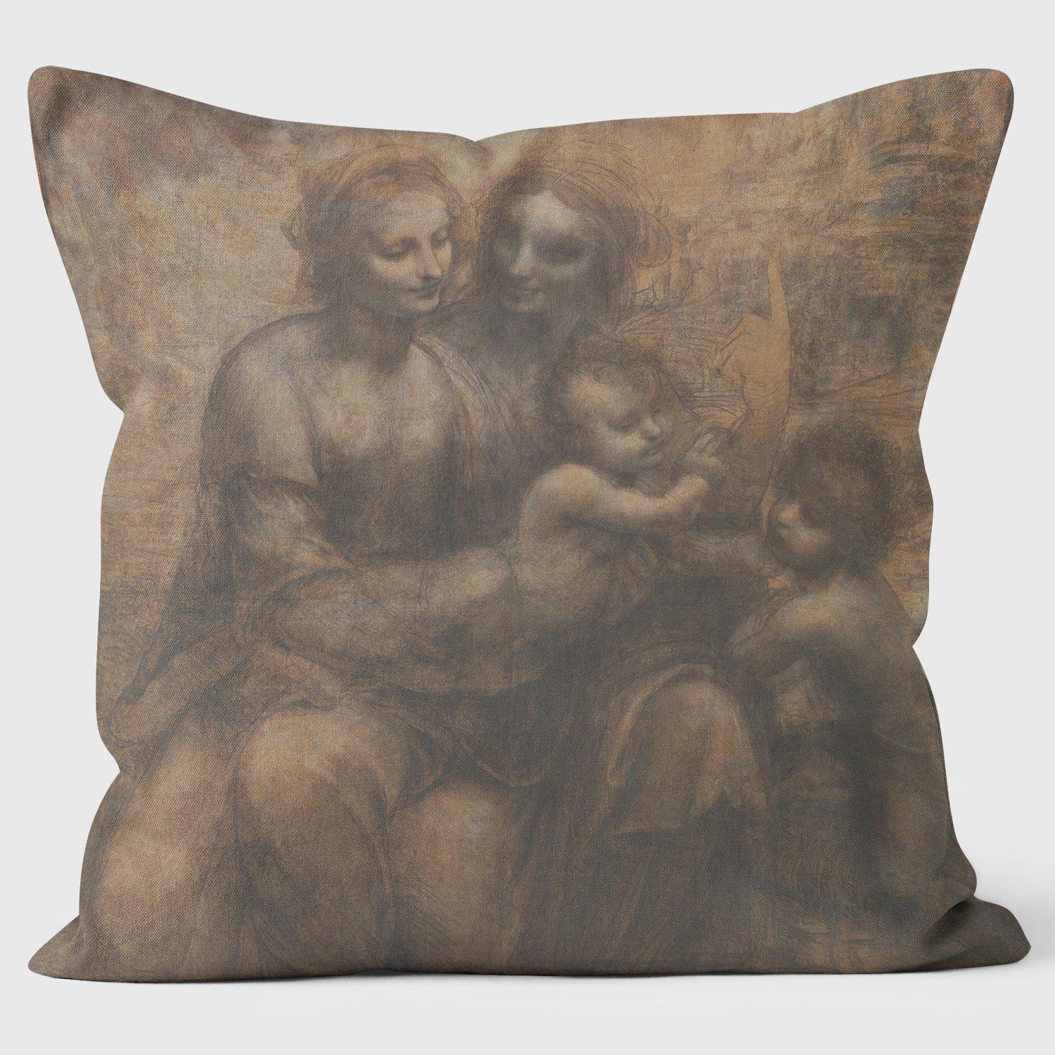 The Leonardo Cartoon - National Gallery Cushion - Handmade Cushions UK - WeLoveCushions