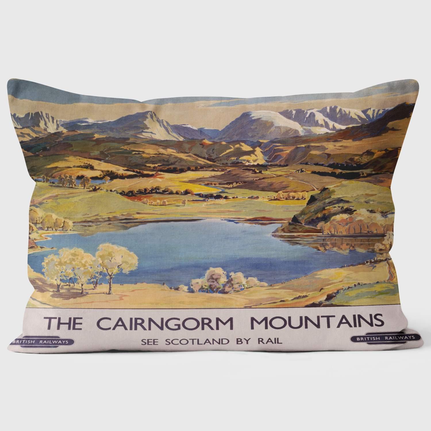 The Cairngorm Mountains - National Railway Museum Cushion - Handmade Cushions UK - WeLoveCushions