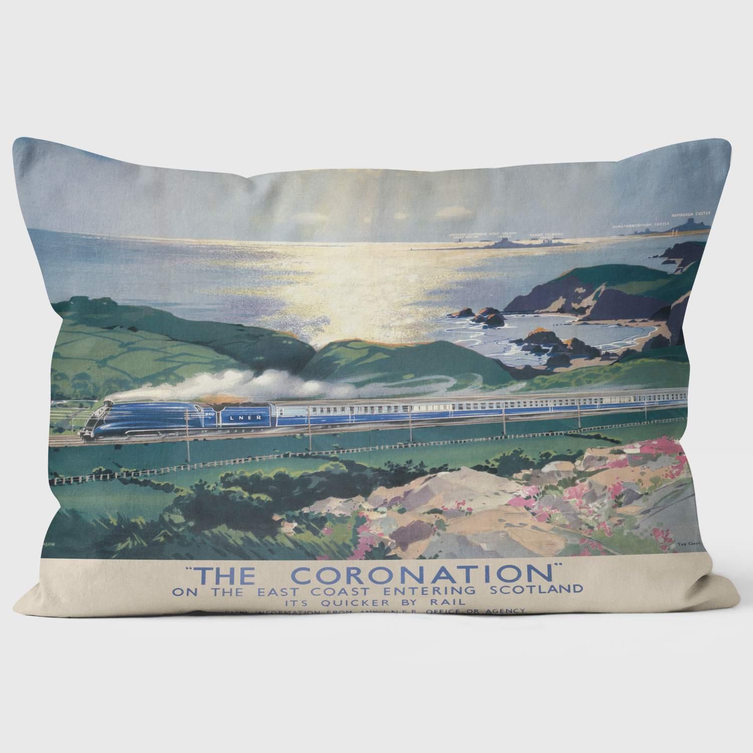 The Coronation LNER 1938 - National Railway Museum Cushion - Handmade Cushions UK - WeLoveCushions