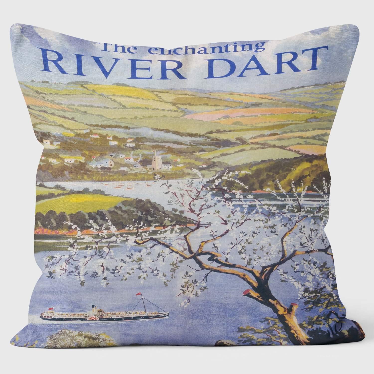 The Enchanting River Dart BR 1961 - National Railway Museum Cushion - Handmade Cushions UK - WeLoveCushions