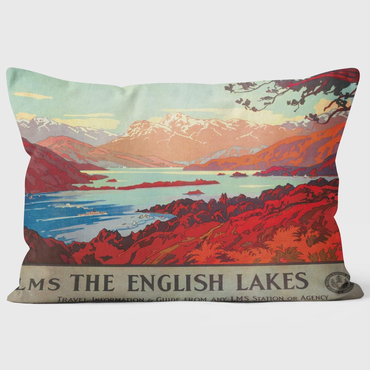 The English Lakes Red LMS 1923-1947 - National Railway Museum Cushion - Handmade Cushions UK - WeLoveCushions