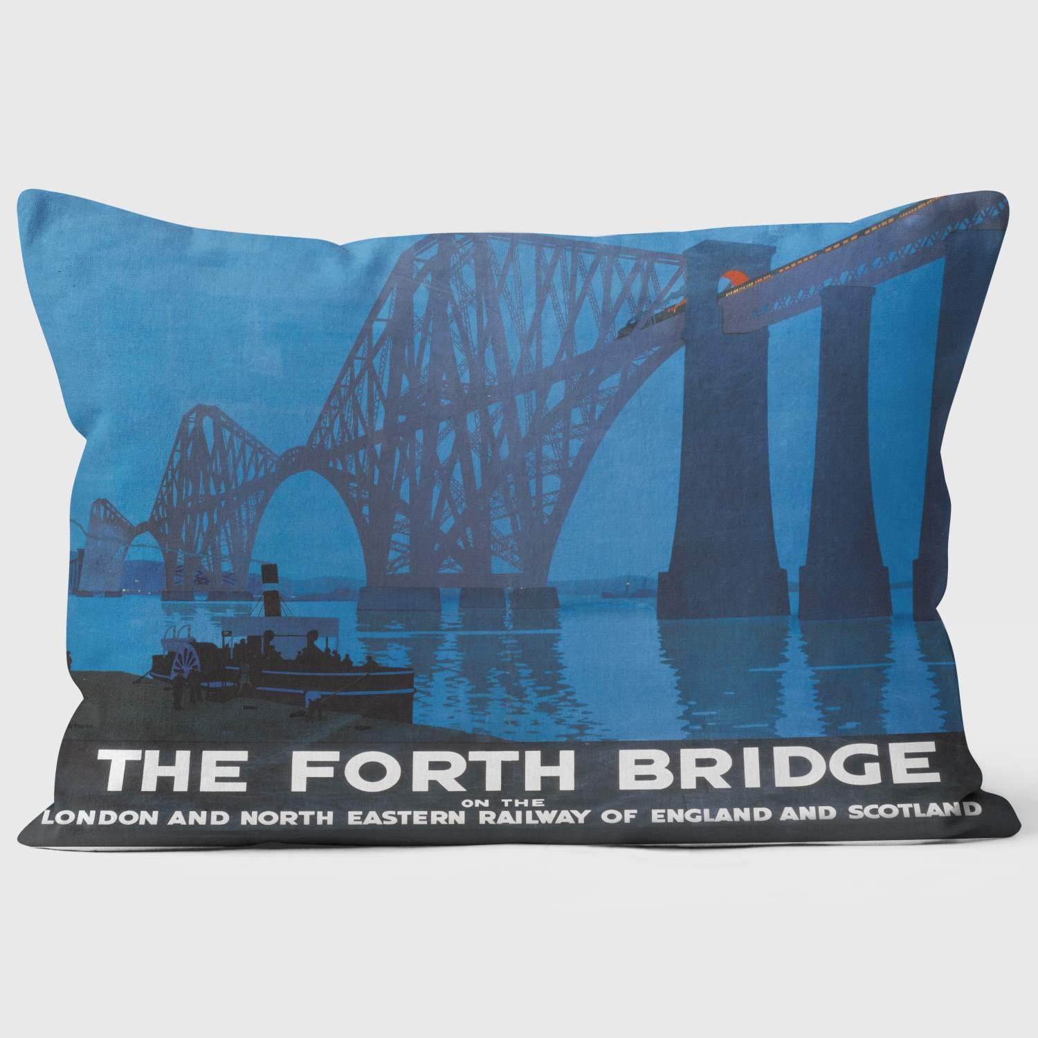 The Forth Bridge LNER 1928 - National Railway Museum Cushion - Handmade Cushions UK - WeLoveCushions
