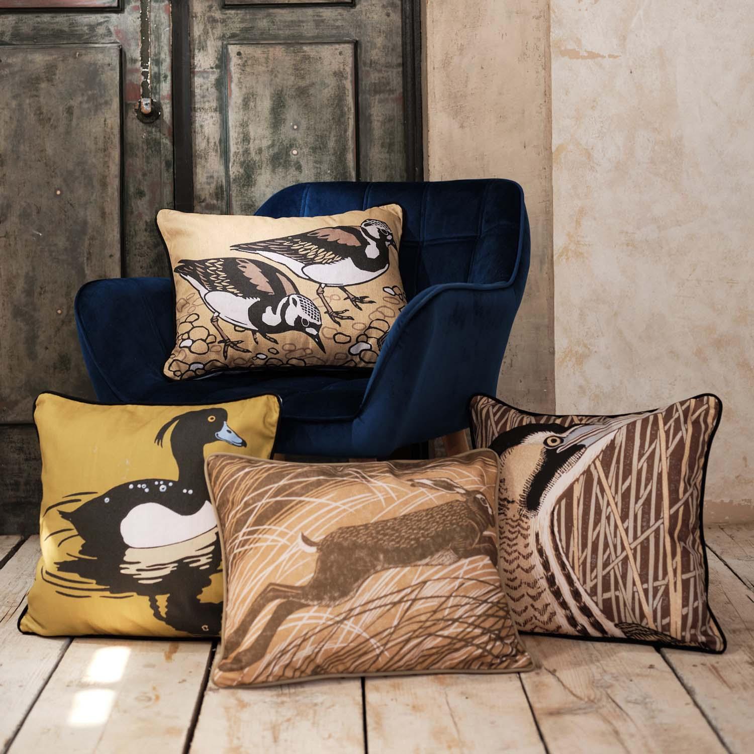 The Running of the Hare - Robert Gillmor Cushion - Handmade Cushions UK - WeLoveCushions