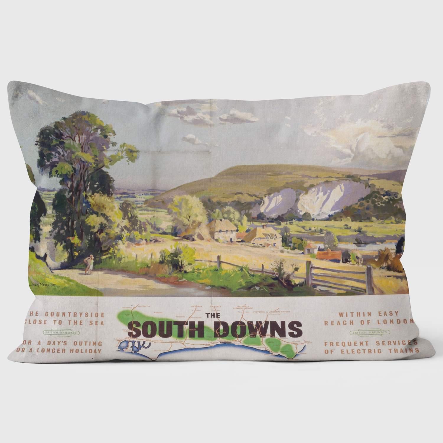 The South Downs BR after 1948 - National Railway Museum Cushion - Handmade Cushions UK - WeLoveCushions
