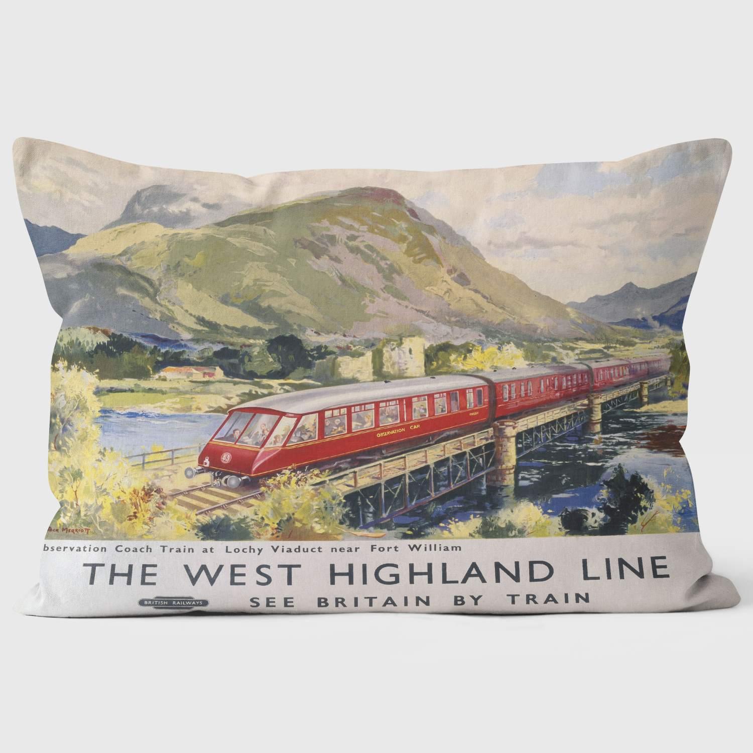 The West Highland Line - National Railway Museum Cushion - Handmade Cushions UK - WeLoveCushions