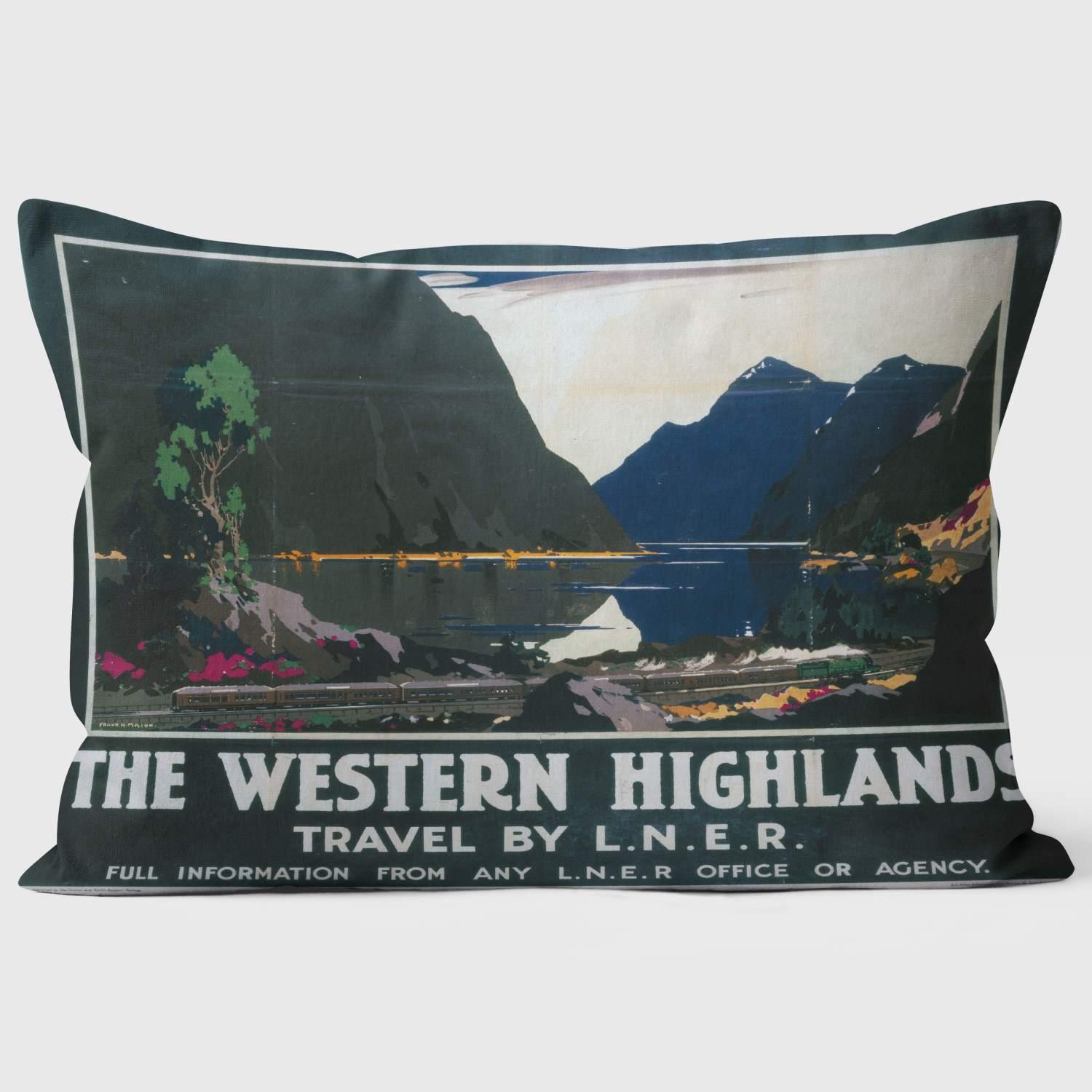 The Western Highlands - National Railway Museum Cushion - Handmade Cushions UK - WeLoveCushions