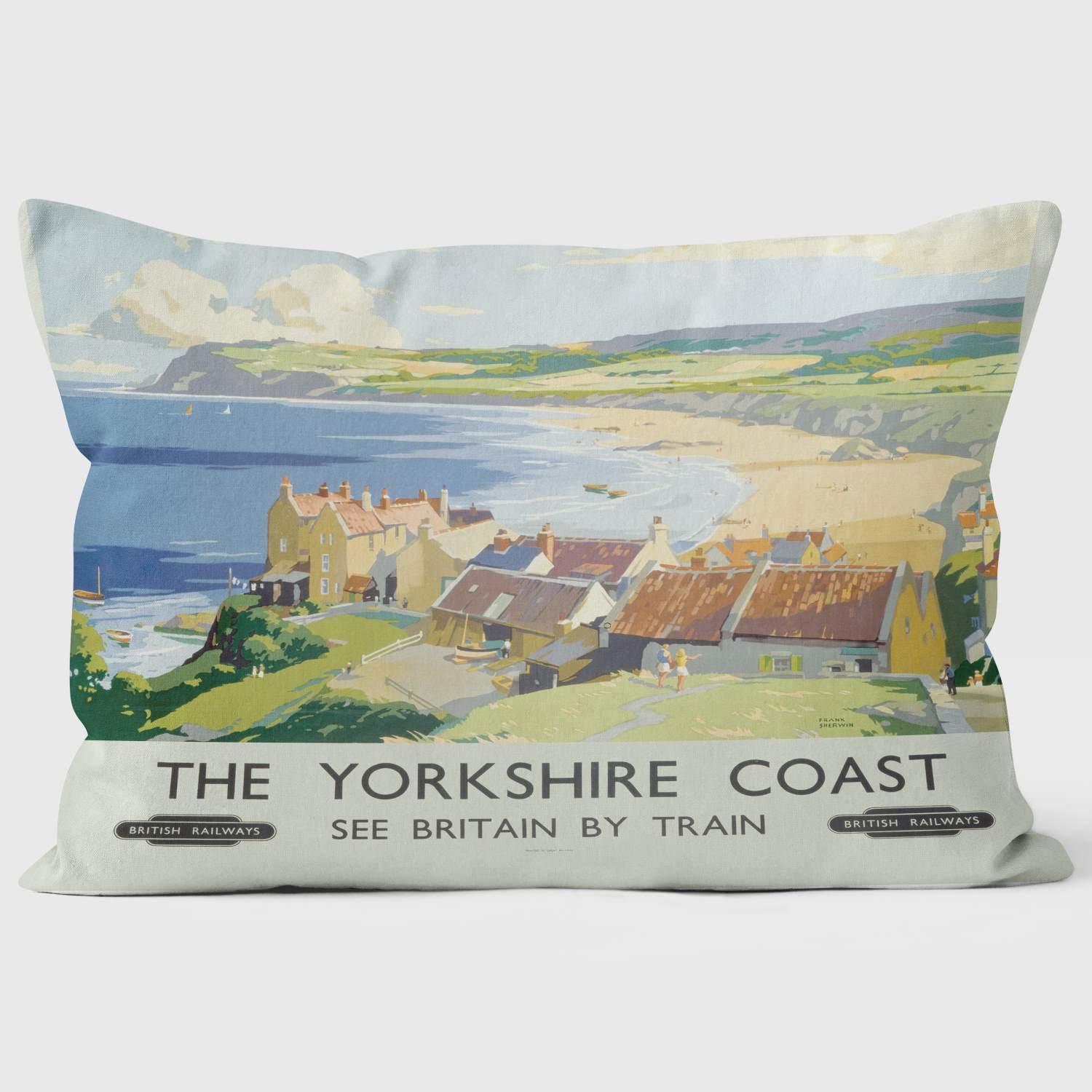 The Yorkshire Coast BR 1950s - National Railway Museum Cushion - Handmade Cushions UK - WeLoveCushions