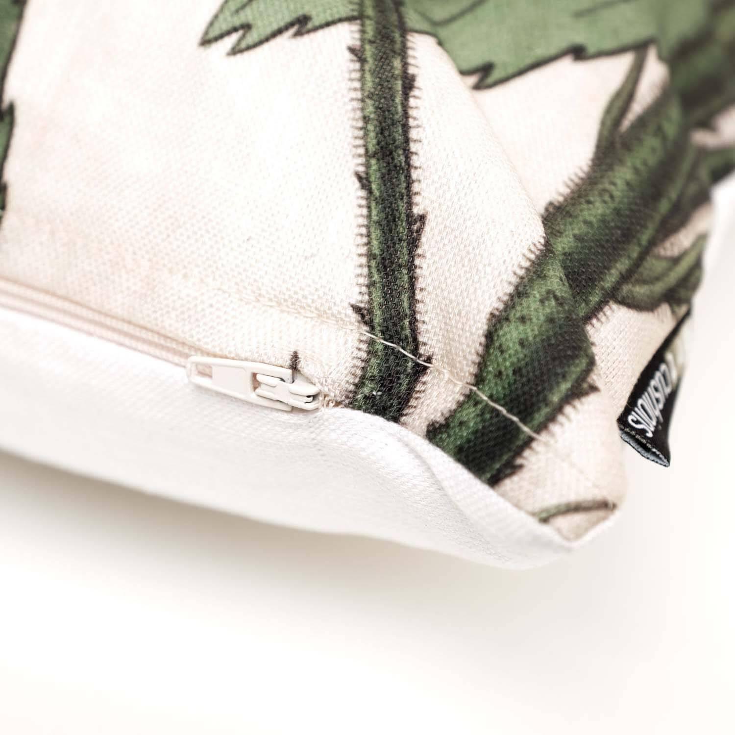Tropical Pineapple White - Art Print Cushion - Handmade Cushions UK - WeLoveCushions