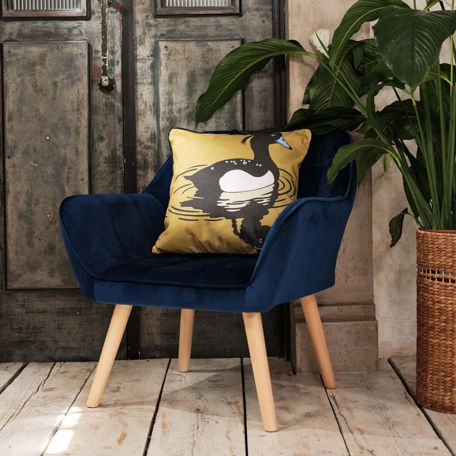 Tufted Duck - Robert Gillmor Cushion - Handmade Cushions UK - WeLoveCushions