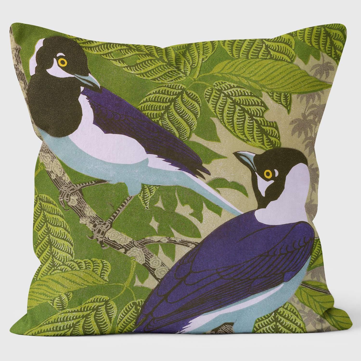 Two Jays - Robert Gillmor Cushion - Handmade Cushions UK - WeLoveCushions