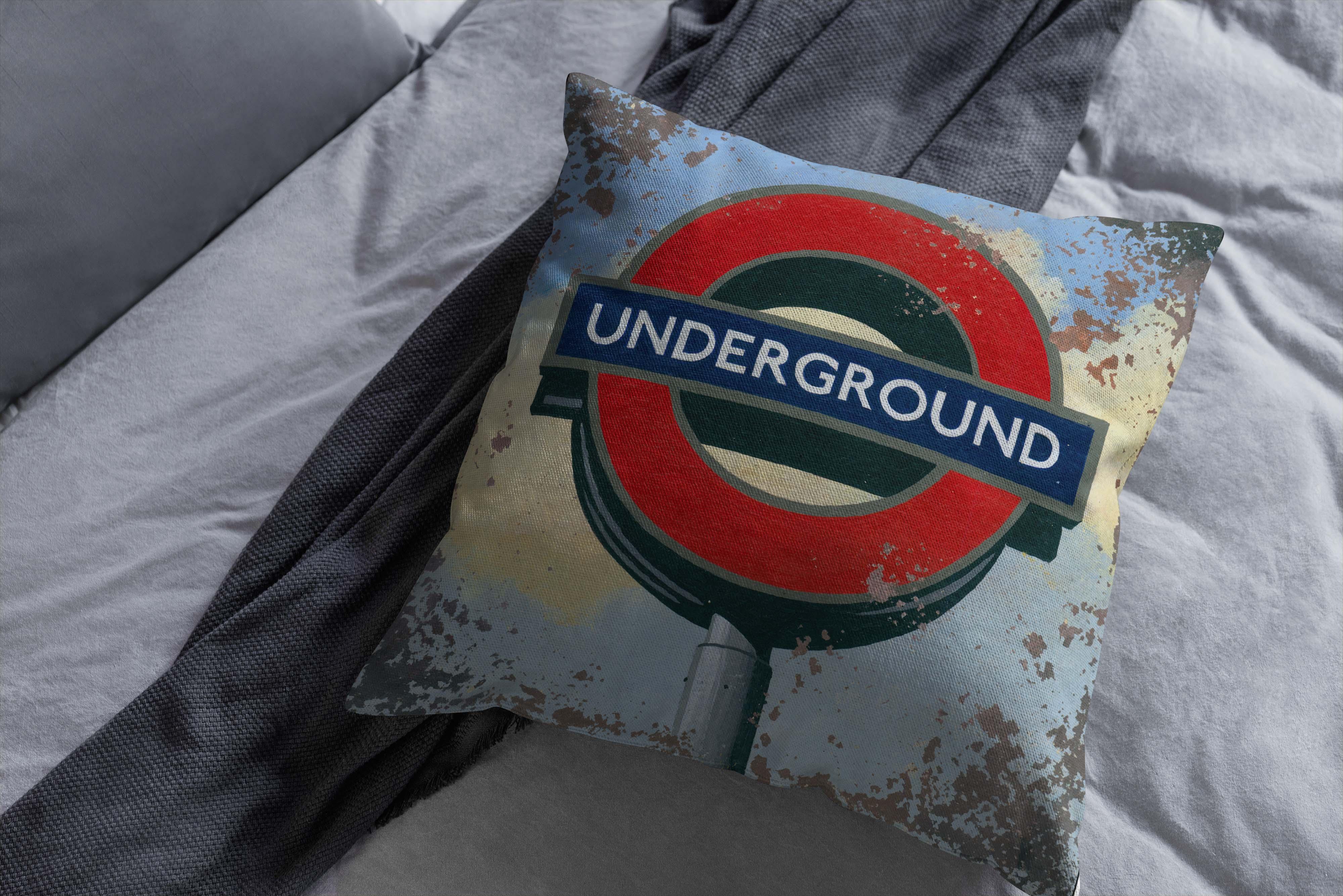 London Underground Rondel Martin Wiscombe Cushion