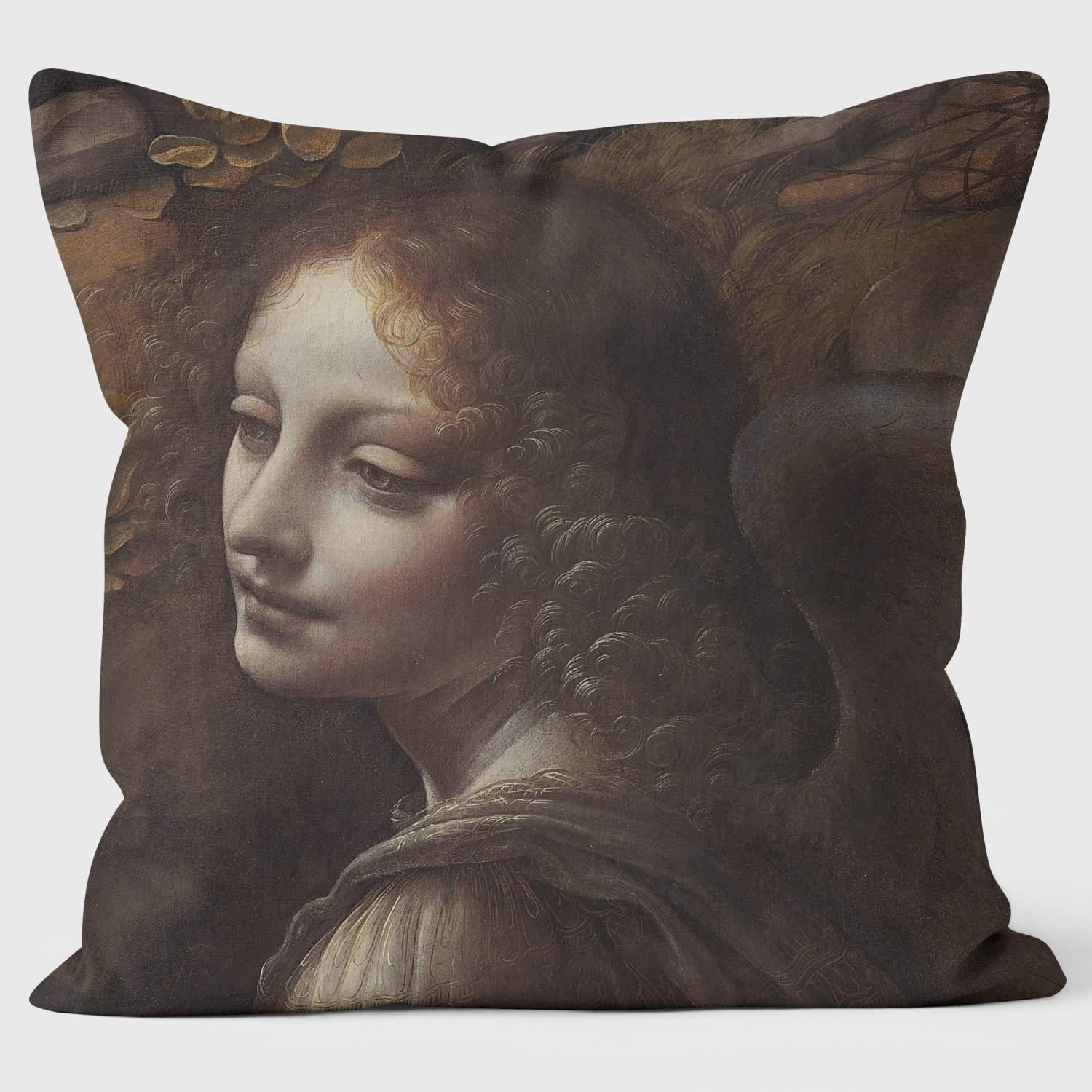 Virgin of the Rocks Detail - Leonardo da Vinci's - National Gallery Cushion - Handmade Cushions UK - WeLoveCushions