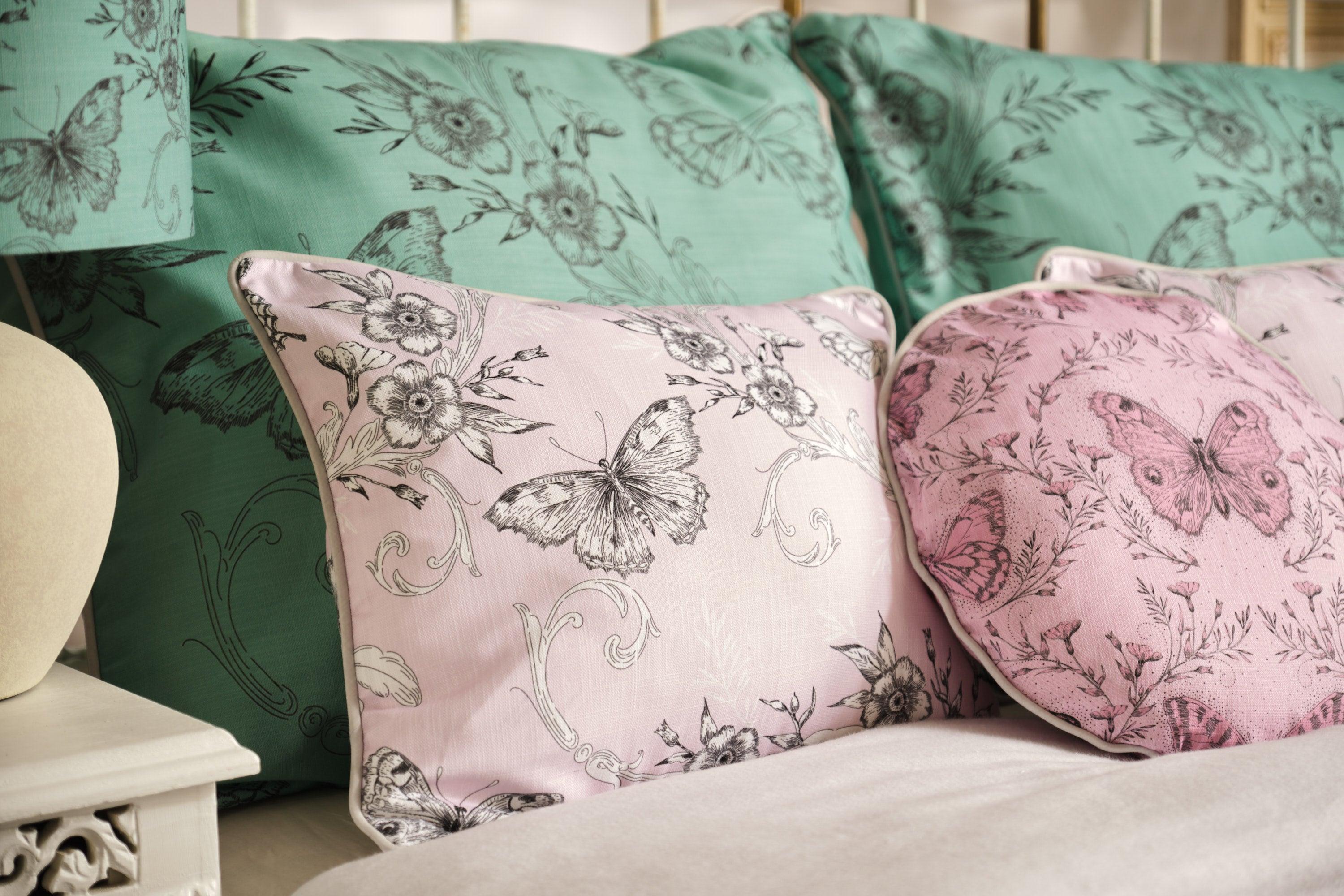 Trailing Butterfly Mint Green Landscape - House Of Turnowsky Cushion