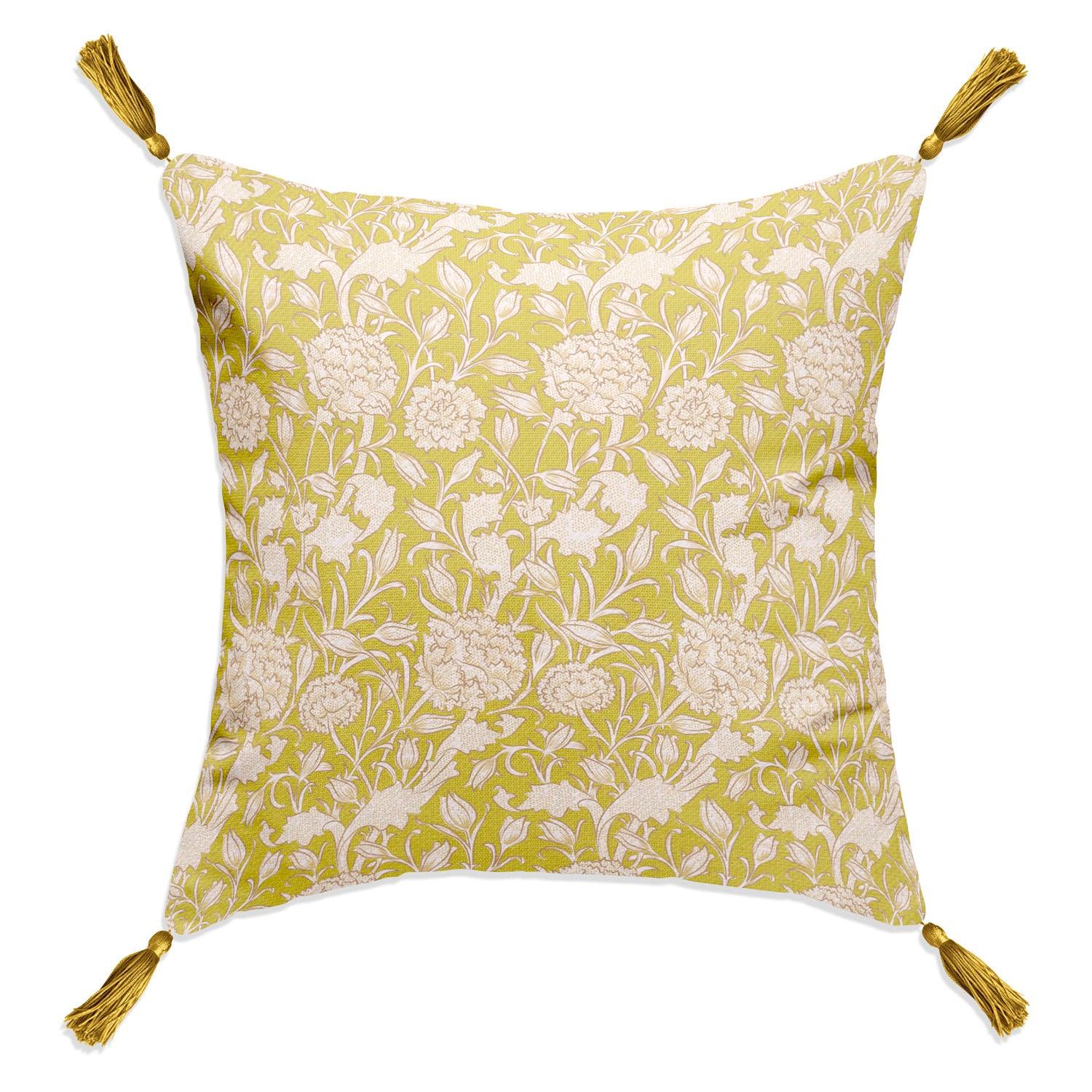 Tulip Wild Wonder - Gold Tassels William Morris Cushion