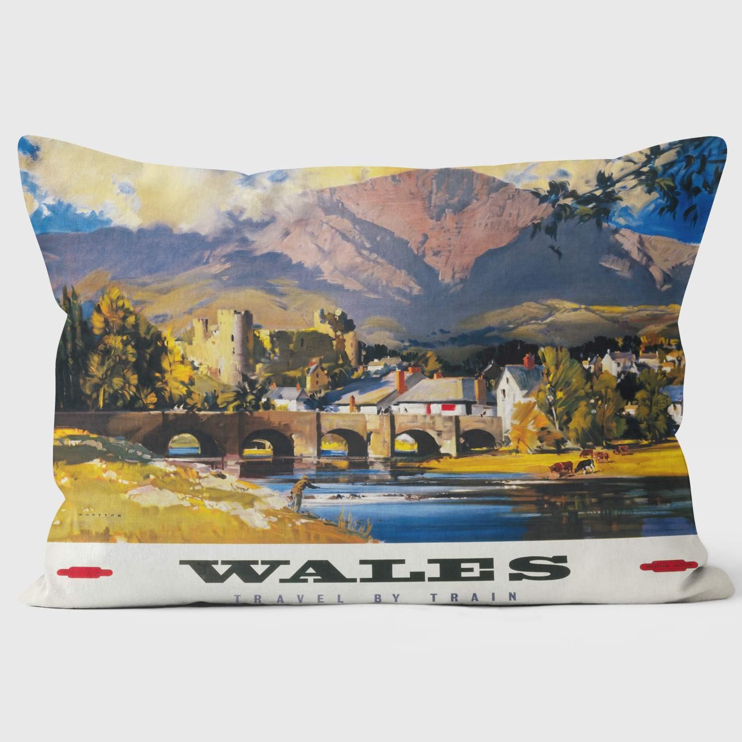 Wales - Bridge National Railway Museum Cushion - Handmade Cushions UK - WeLoveCushions