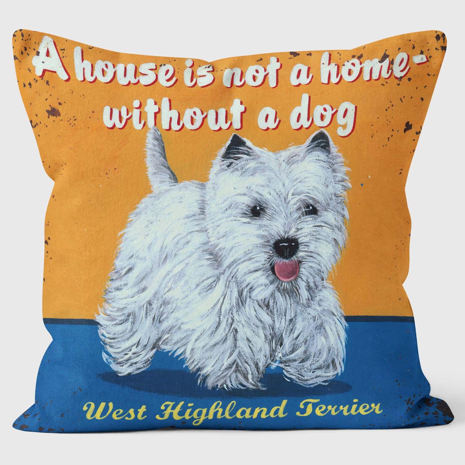 West Highland Terrier - Martin Wiscombe - Art Print Cushion - Handmade Cushions UK - WeLoveCushions