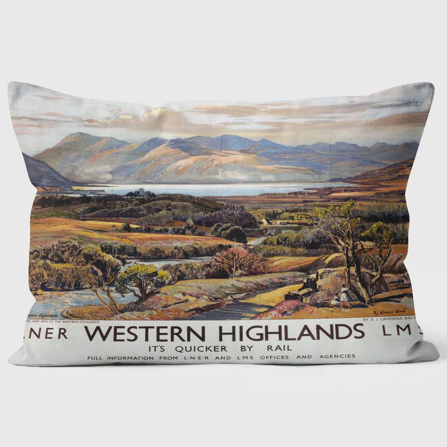 Western Highlands 1 - National Railway Museum Cushion - Handmade Cushions UK - WeLoveCushions