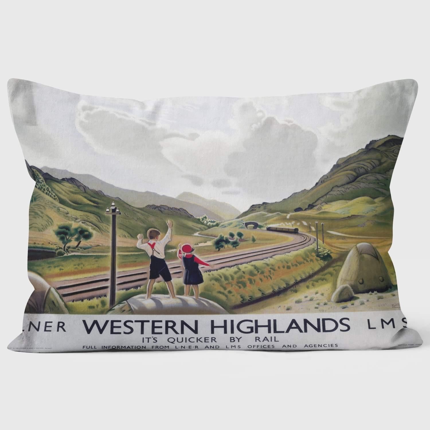 Western Highlands III - National Railway Museum Cushion - Handmade Cushions UK - WeLoveCushions