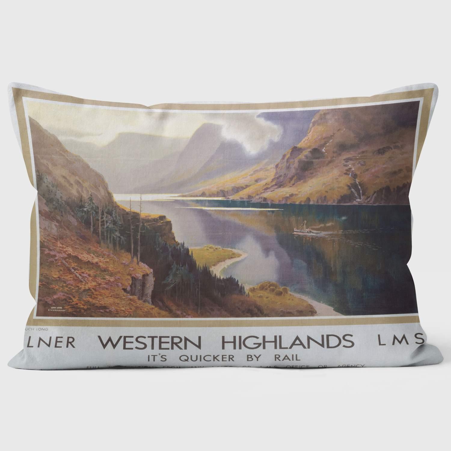 Western Highlands VI - National Railway Museum Cushion - Handmade Cushions UK - WeLoveCushions