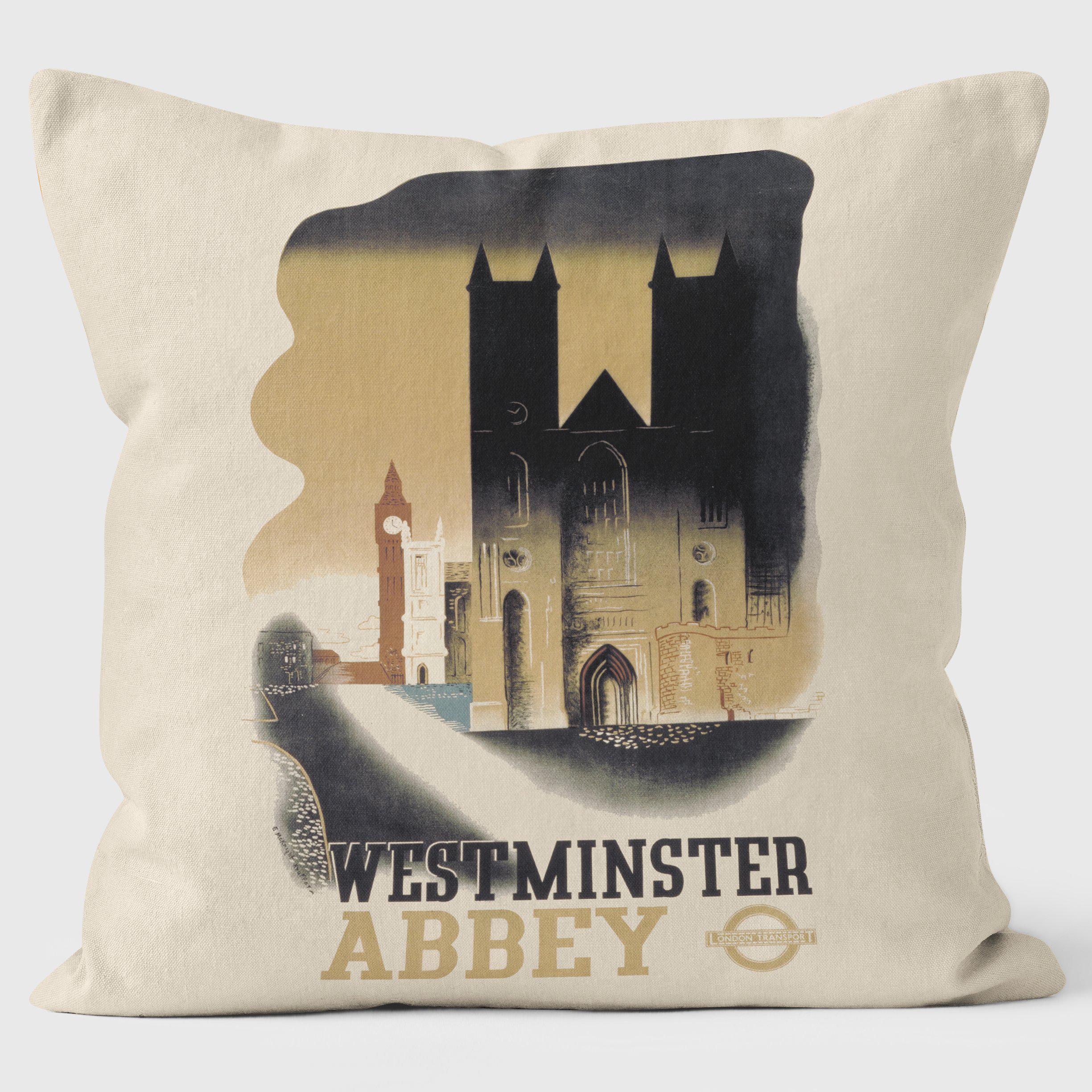 Westminster Abbey - London Transport Cushion - Handmade Cushions UK - WeLoveCushions