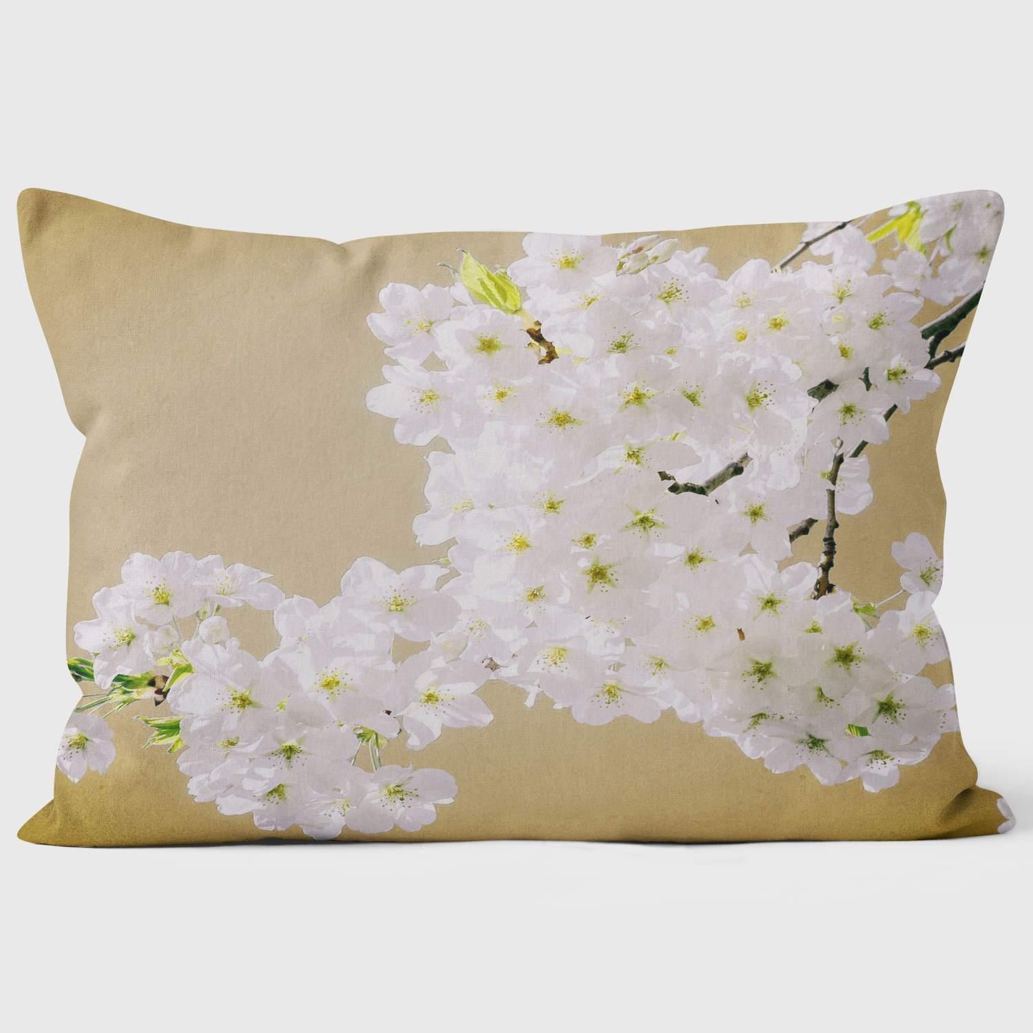 White Blossom Stone - Ella Lancaster Cushion - Handmade Cushions UK - WeLoveCushions