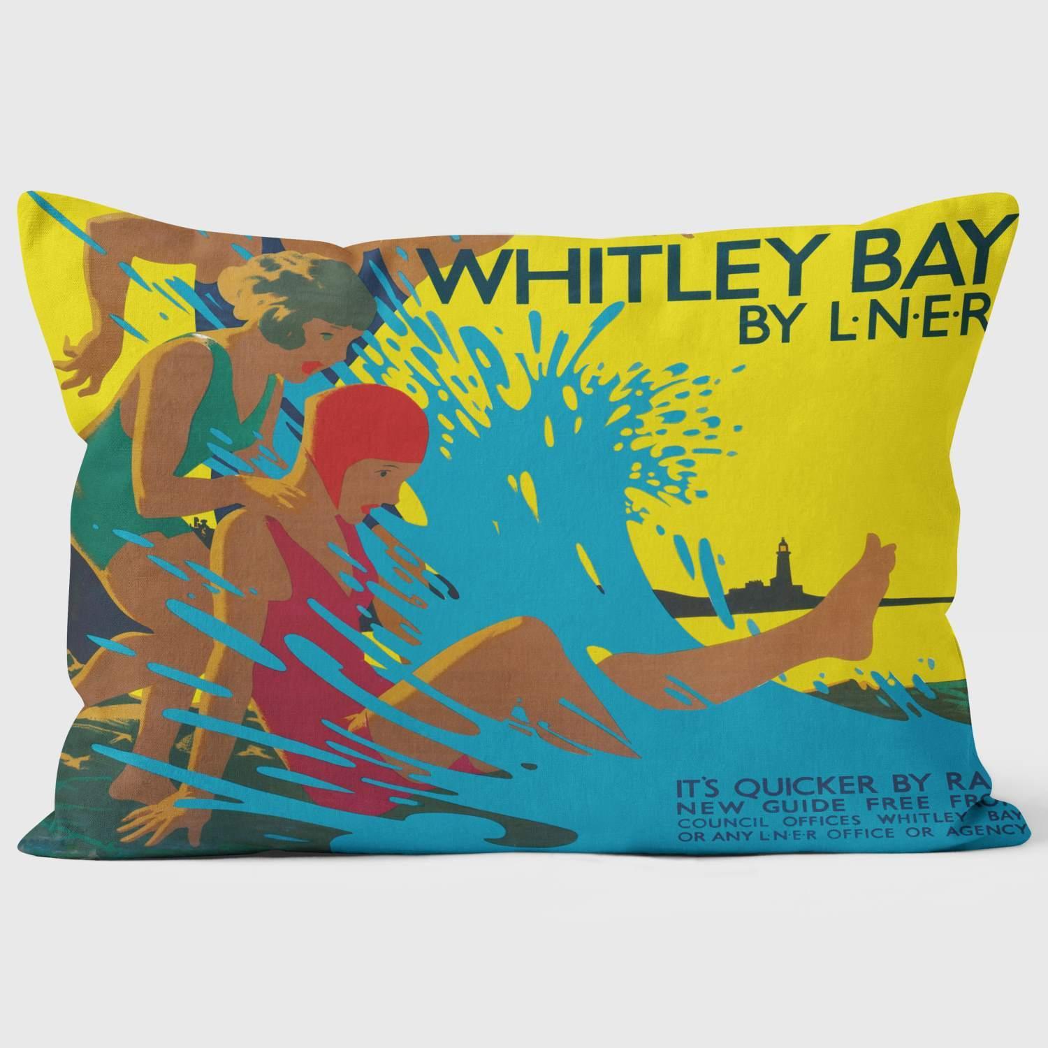 Whitley Bay By LNER 1930s - National Railway Museum Cushion - Handmade Cushions UK - WeLoveCushions