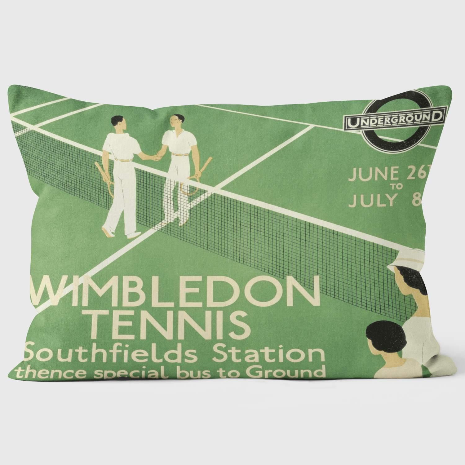 Wimbledon Tennis - London Transport Cushion - Handmade Cushions UK - WeLoveCushions