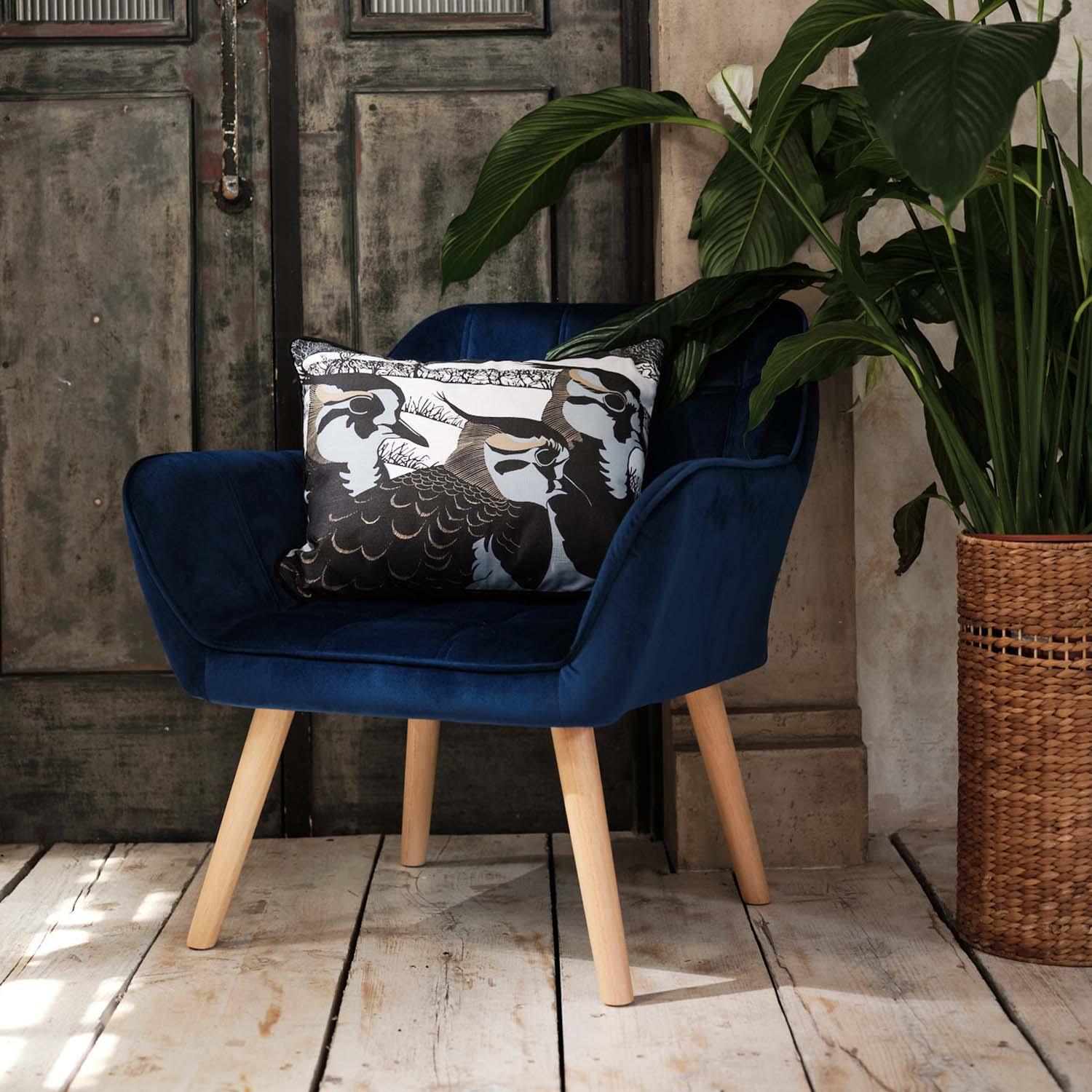 Winter Lapwings - Robert Gillmor Cushion - Handmade Cushions UK - WeLoveCushions