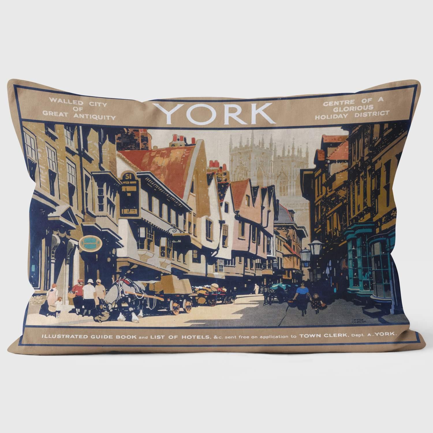 York Walled City - National Railway Museum Cushion - Handmade Cushions UK - WeLoveCushions