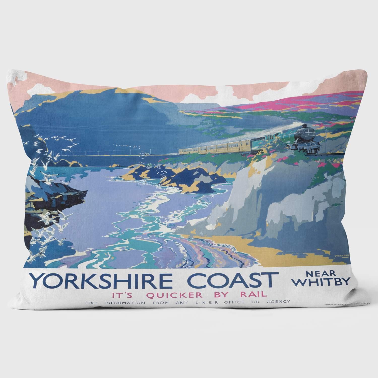Yorkshire Coast LNER 1937 - Near Whitby - National Railway Museum Cushion - Handmade Cushions UK - WeLoveCushions