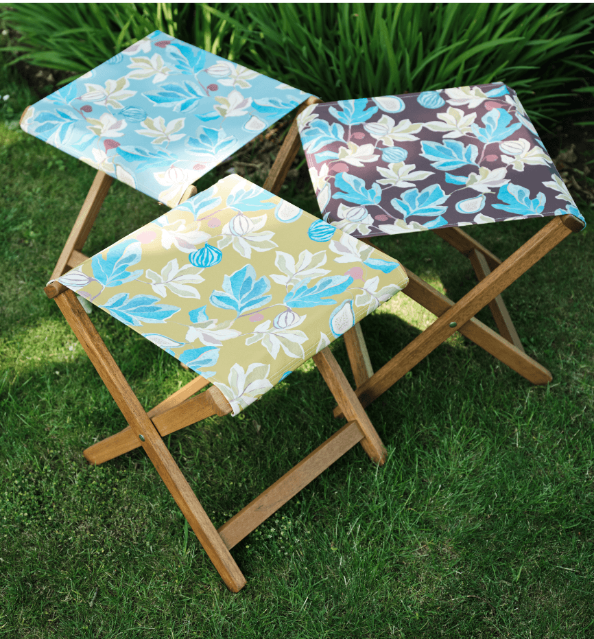 Fantasy Florals (Lime) - House of Turnowsky - Glamping Camping Stool