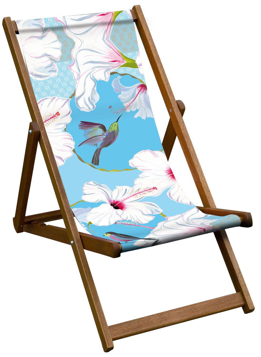 Hummingbird & Hibiscus - Garden Of Eden - House Of Turnowsky Deckchair