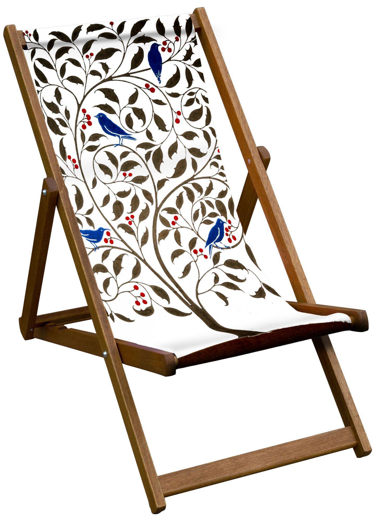 Birds In A Holly Tree - William Morris Deckchair